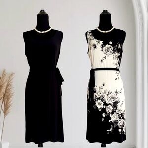 NWT WHBM Reversible Black Floral Dress